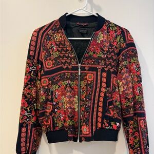 Topshop Multicolor Floral Bomber Jacket